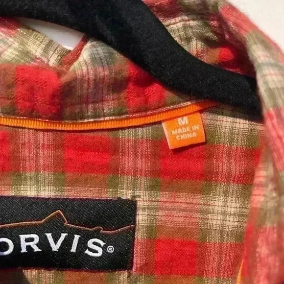 Orvis Men's Flat Creek Tech Flannel Color Sedona Sz. M NWOT - Picture 3 of 7